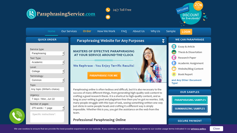 ParaphrasingService.com