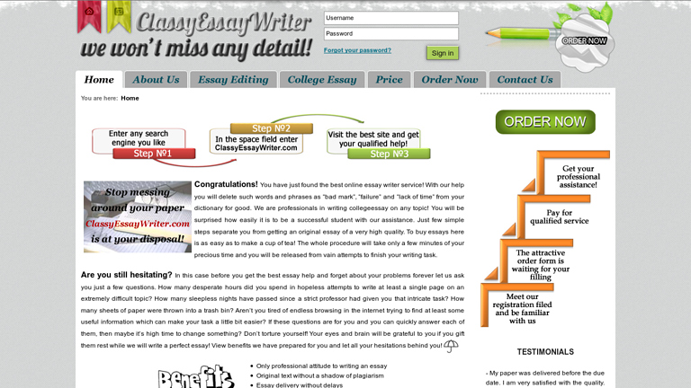 ClassyEssayWriter.com
