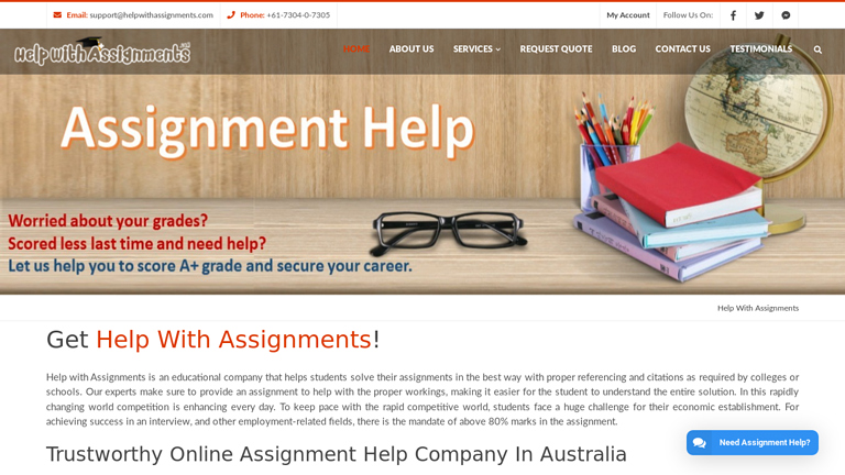 HelpWithAssignments.com HelpWithAssignments.com